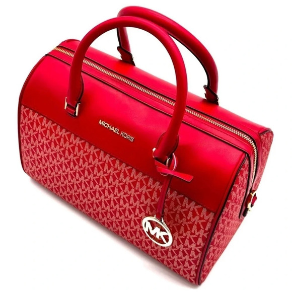 Michael Kors Medium Travel Duffle Satchel Bag (NWT)
Red/Gold - Picture 7 of 12